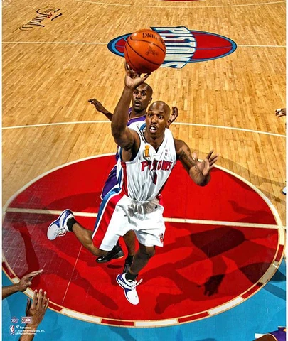 Chauncey Billups Detroit Pistons Unsigned Floater Photograph Cover