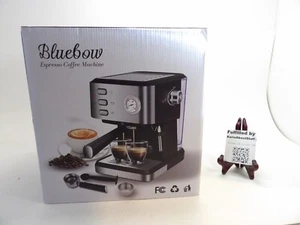 Bluebow Espresso Machine, Pressure Gauge Milk Frother Steam Coffee Maker, Silver - Picture 1 of 5