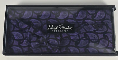 Juego de fajarita y pajarita para hombre David Donahue Sterling Foto 1 de 4