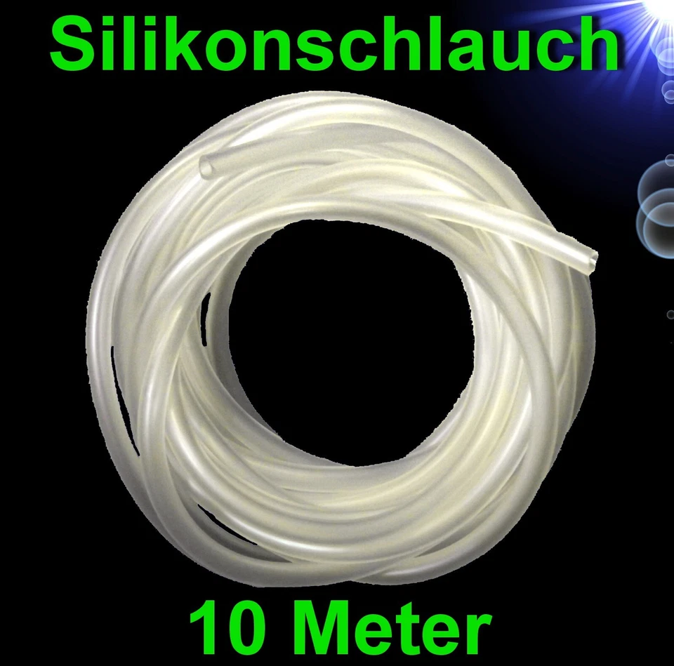 Aquarium Deko Zubehör 🍀 10 M SILIKONSCHLAUCH LUFTSCHLAUCH 🍀 Silicon Luftpumpe