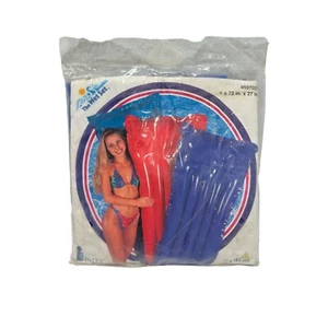 NEW The Wet Set 59702T Blue Inflatable Pool Raft Float 72”x27" 1997 Intex NOS - Picture 1 of 3