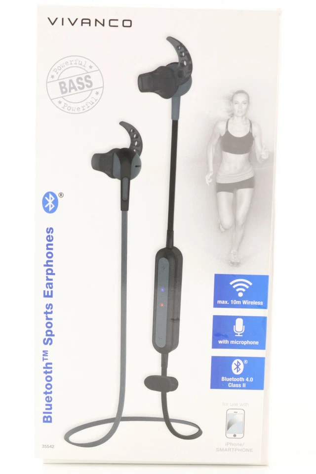@ Vivanco Sports Bluetooth 4.0 Headset Kopfhörer Ohrhörer wireless In Ear 471 - Bild 1 von 1