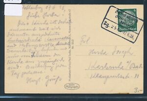33905) Bayern, apt. Ra4 Bahnpost Rothenburg Dombühl Zg.2965, Karte 1939