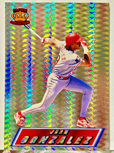 ⚾️ 1995 Pacific Prisms ⚾️ Juan Gonzalez, Texas Rangers, #136 [Beautiful!]