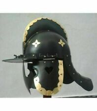 Black Antique Hussar Armor Helmet Medieval Steel & Brass Replica Helmet