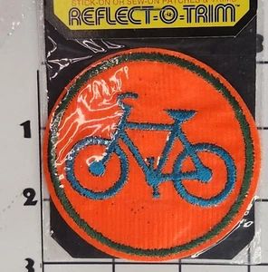 Bicycle Glow in the Dark Reflect-o-Trim Sew On Safety Patch Vintage Sealed - Picture 1 of 2
