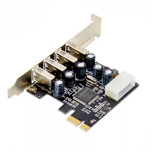 PCI-E to 4 Ports USB 2.0 Converter card PCIE USB2.0 Adapter Card MCS9990 Chipset - Picture 1 of 4