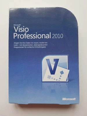 Visio Professional Pro 2010 DVD Retail Box Vollversion Deutsch NEU D87-04397 - Bild 1 von 3