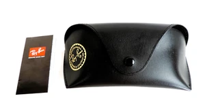 RAY BAN Unisex Genuine Black Sunglass Eyeglass Case Snap Closure Belt Loop NEW - Picture 1 of 9