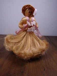 Muñeca de colección vintage muñeca tradicional 16 cm gel de paja muñeca de paja rara (8877) - Imagen 1 de 6