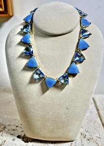 New $260 HEIDI DAUS "One in a Trillion" Trillionaire Crystal Necklace BLUE - Picture 1 of 7