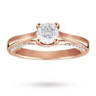 0.55 Cts Round Brilliant Cut Natural Diamonds Solitaire Ring In 585 14Karat Gold