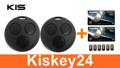 2x key housing remote control micro button battery for Smart Fortwo 450 - Image 1 of 3