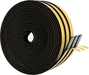 High Density Foam Weather Stripping Door Seal Strip Insulation Tape Roll for Ins - Picture 1 of 12