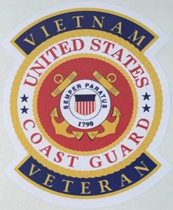 Pegatina impermeable para veteranos de Vietnam de la Guardia Costera de Estados Unidos D106 - Imagen 1 de 1