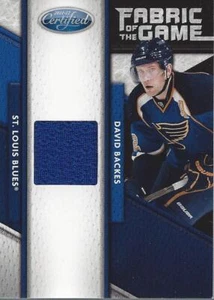 2011-12 Certified Fabric of the Game #126 David Backes Jersey /99 - NM-MT - Picture 1 of 2