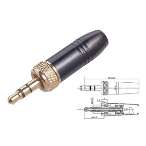 Brandneu Stereo-Stecker Mikrofon 3.5 Mm Stecker Stereo Verriegelungsstecker - Bild 1 von 12