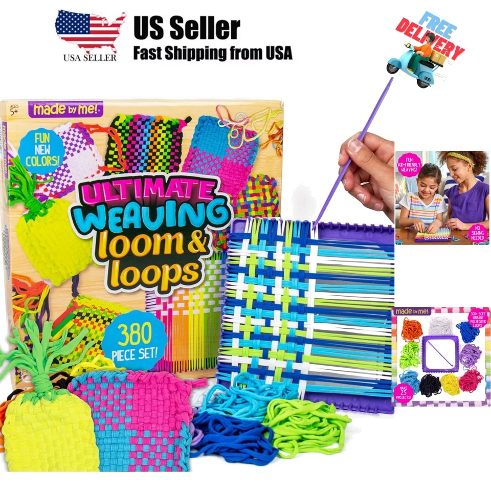 Made by Me Ultimate Weaving Loom Horizon Group USA 360 Craft Loops Multicolor