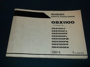 SUZUKI GSX 1100 J FJ/FK/FL/-FR PARTS CATOLOGUE. READ THE DESCRIPTION - Picture 1 of 1