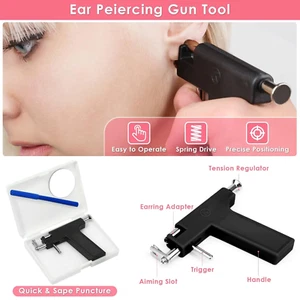 Professional Ear Piercing Kit with 230 Stainless Steel Studs for Home Use - Picture 1 of 12