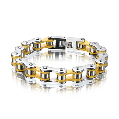 Pulseras punk para hombre, pulseras multicolores de eslabones de cadena para motociclista bicicleta motocicleta Foto 1 de 4