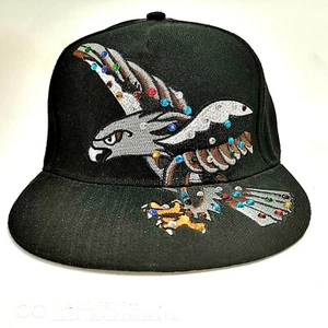 Eagle Embroidered Hat M Medium Cap Black - Picture 1 of 6