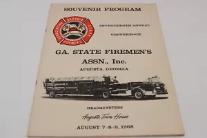 Georgia State Firemen Association 1968 Conference Souvenir Program History Book - Picture 1 of 4
