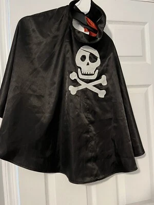 Disfraz Pirata Capa Calavera Negra Huesos Cruzados Talla XS-S (4-6) NUEVO CON ETIQUETAS de Gymboree Foto 1 de 3