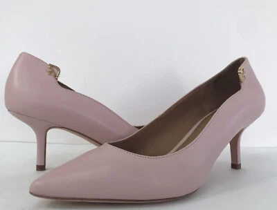 Nuevo Tory Burch 9M ELIZABETH Punta Punta 65mm Bomba Cuero de becerro Concha Rosa Foto 1 de 4