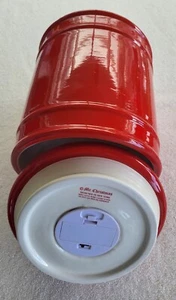 Mr Christmas Liberty Patriotic Ceramic Cookie Jar Lightup Star Canister LED NIB - Picture 1 of 4