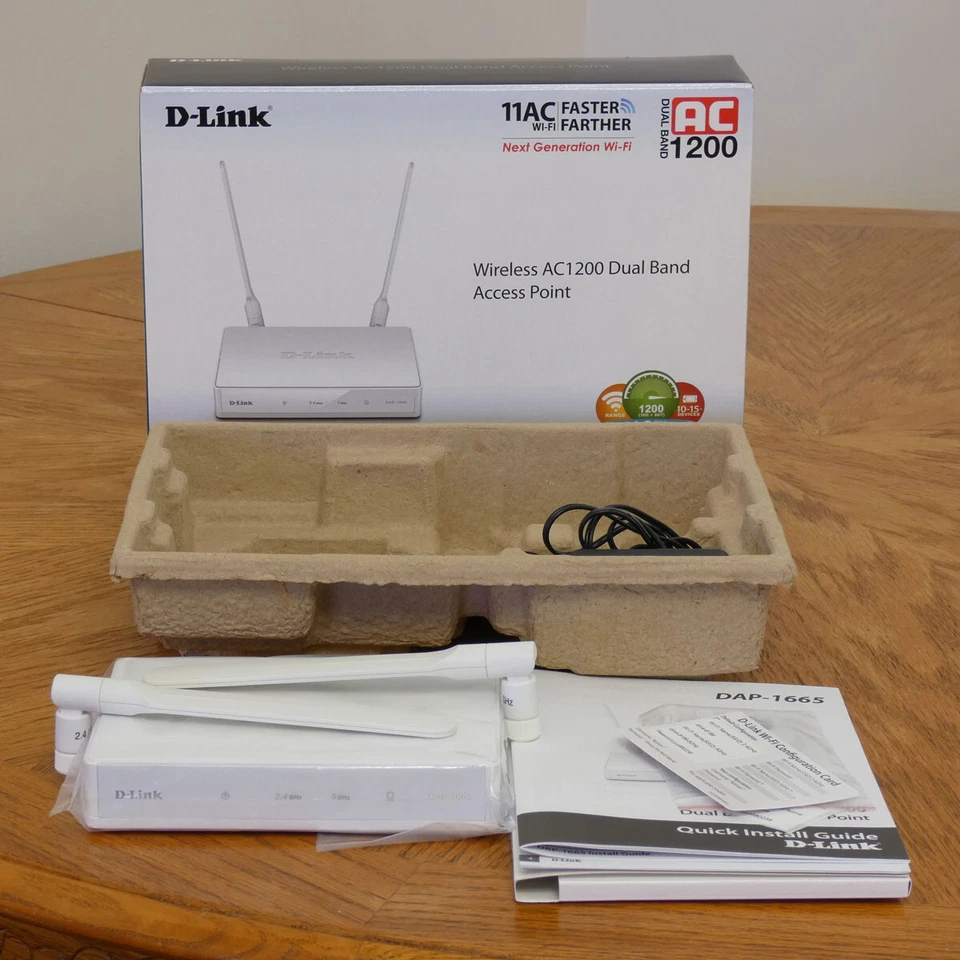 D-Link Wireless AC1200 Wave 2 Dual-Band Access Point DAP-1665 - Image 1 of 1