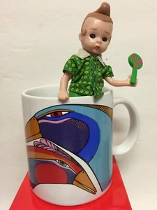 Laurel Burch Pajarros Fantasticos Kaffeebecher San Francisco Made in Japan Vögel - Bild 1 von 8