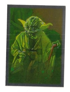 2012 TOPPS STAR WARS GALAXY 7 FOIL #15 YODA SILVER FOIL