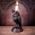 Retro Gothic Candle Holder The Raven Black Resin Candle Holder Owl Candle Stick