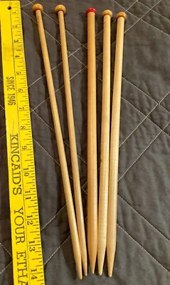 Artesanía - Lote de agujas de tejer de madera - Foto 1 de 4