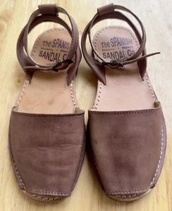 The Spanish Sandal Co. Brown/Tan Open Toe Sandals Size 37 US Size 6.5 - Picture 1 of 8