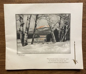 Tarjeta de Feliz Navidad de Colección Años 40 con Sobre Publicidad Cottage Homes Inc. P2B - Imagen 1 de 24