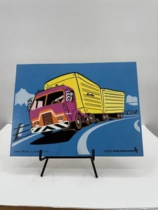 Vintage Wooden Puzzle Playskool/Judy J065007 Truck EVC 1974 - Picture 1 of 5