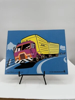 Vintage Wooden Puzzle Playskool/Judy J065007 Truck EVC 1974 - Image 1 of 4