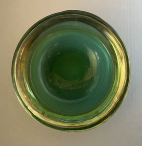 MURANO alter grüner Glasaschenbecher FLAVIO POLIERT SEGUSO ITALIEN - Bild 1 von 19