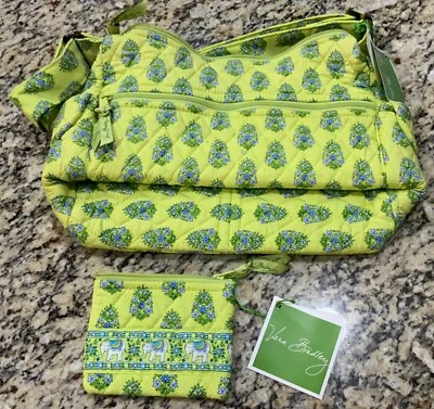 Vera Bradley Citrus Bag & Coin Purse Quilted Green & Yellow Retired New NWT - Изображение 1 из 4
