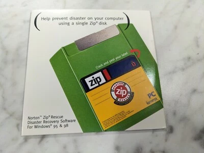 Iomega Zip Software CD-ROM Norton Rescue PC Windows 95 & 98 Recovery SYMANTEC - Image 1 of 4