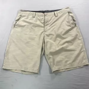Volcom Shorts Mens 38 Beige Chino Bermuda Board Beach Skater Stretch 11" Inseam - Picture 1 of 12