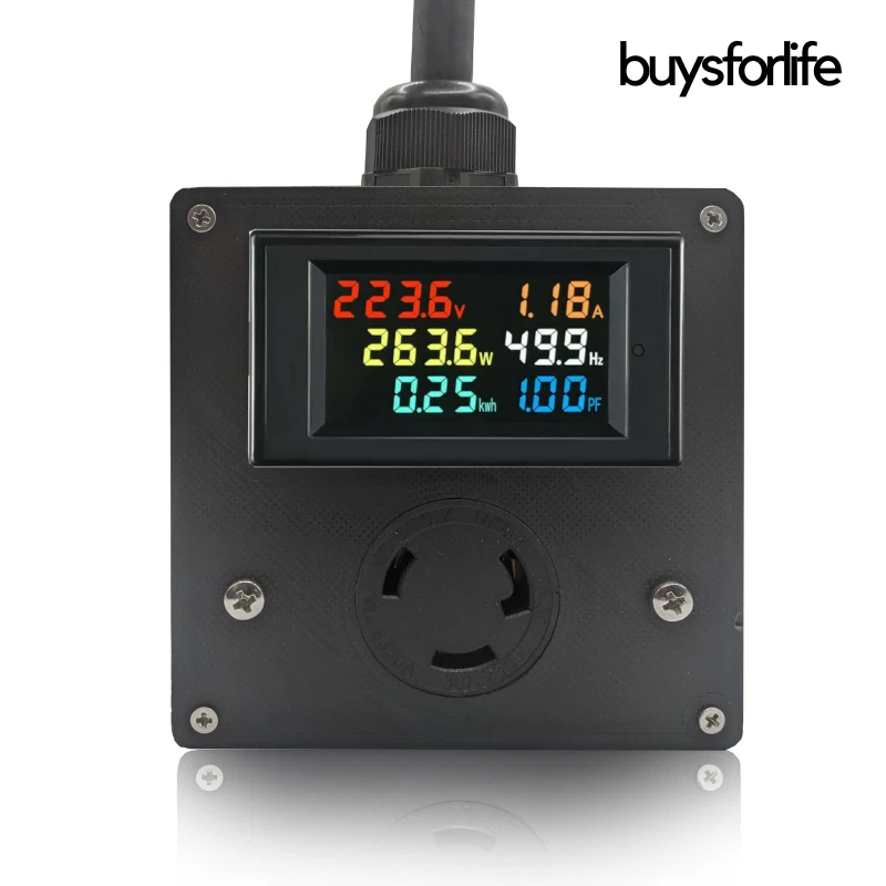 Medidor de Potencia BuysForLife Drok NEMA Construcción Completa con Enchufe de Cable 240v Minería  Foto 1 de 4