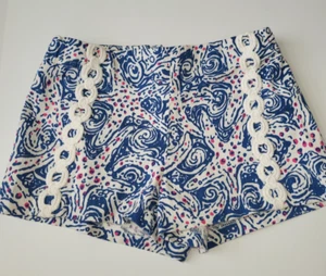 Girls Lilly Pulitzer Little Lize Short size 8 indigo star crush - Picture 1 of 2