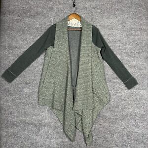 Saturday Sunday Sweater Womens Large Anthropologie Drape Knit Cardigan Green