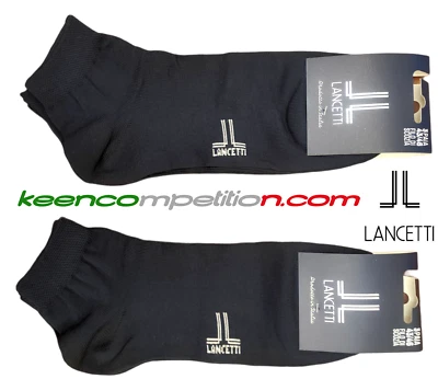 LANCETTI 6 Paia Calzini quarter mini calze corte Uomo Donna Filo Scozia nero blu