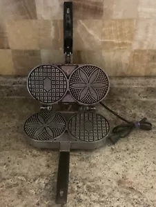 Palmer Elektrisches Pizzelleeisen Waffel Plätzchen Maker Vintage Modell 1000 Funktioniert Getestet - Bild 1 von 15