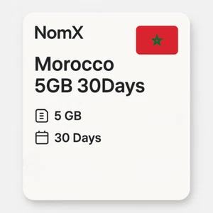 [Esim] Maroko 5GB 30 dni – szybkie, niezawodne dane tylko w podróży - Zdjęcie 1 z 2