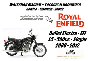Royal Enfield Bullet Electra EFI E5 EFI Workshop Manual USB 2008 - 2012 - Imagen 1 de 16